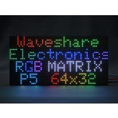RGB full-color LED matrix panel, 5mm Pitch, 64×32 pixels, adjustable brightness