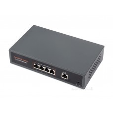 120W Gigabit Ethernet PoE Switch, 4x PoE+ Ports, Up To 30W Per Port, 802.3af/at Compliant, Fanless Design, High-Speed 10/100/1000M Ethernet Port, Network Switch PoE