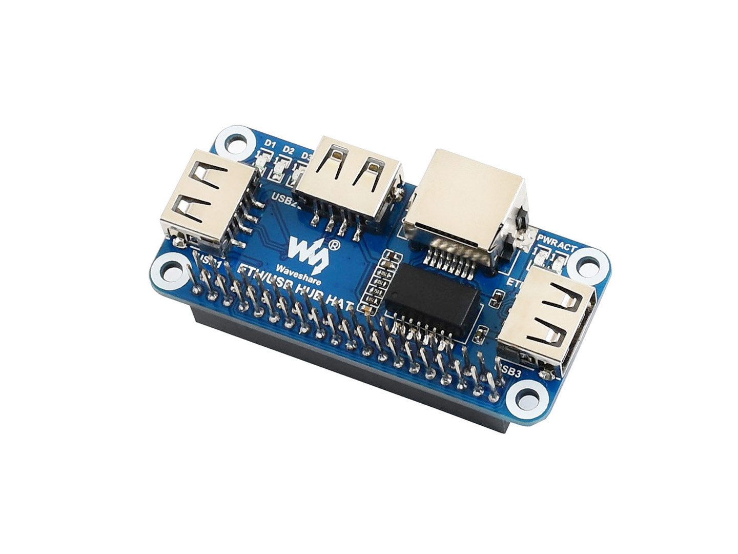 Waveshare PoE Ethernet / USB HUB HAT for Raspberry Pi Zero - RobotShop