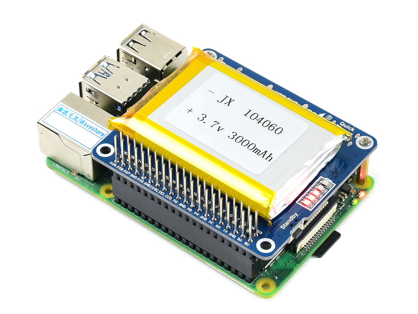 Raspberry Pi 4 SW6106 – carte d'extension de batterie au Lithium