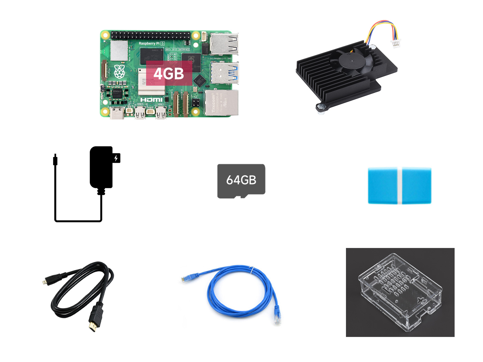 Raspberry Pi 5 Kit, Options For Kits And 2GB/4GB/8GB RAM, BCM2712 ...