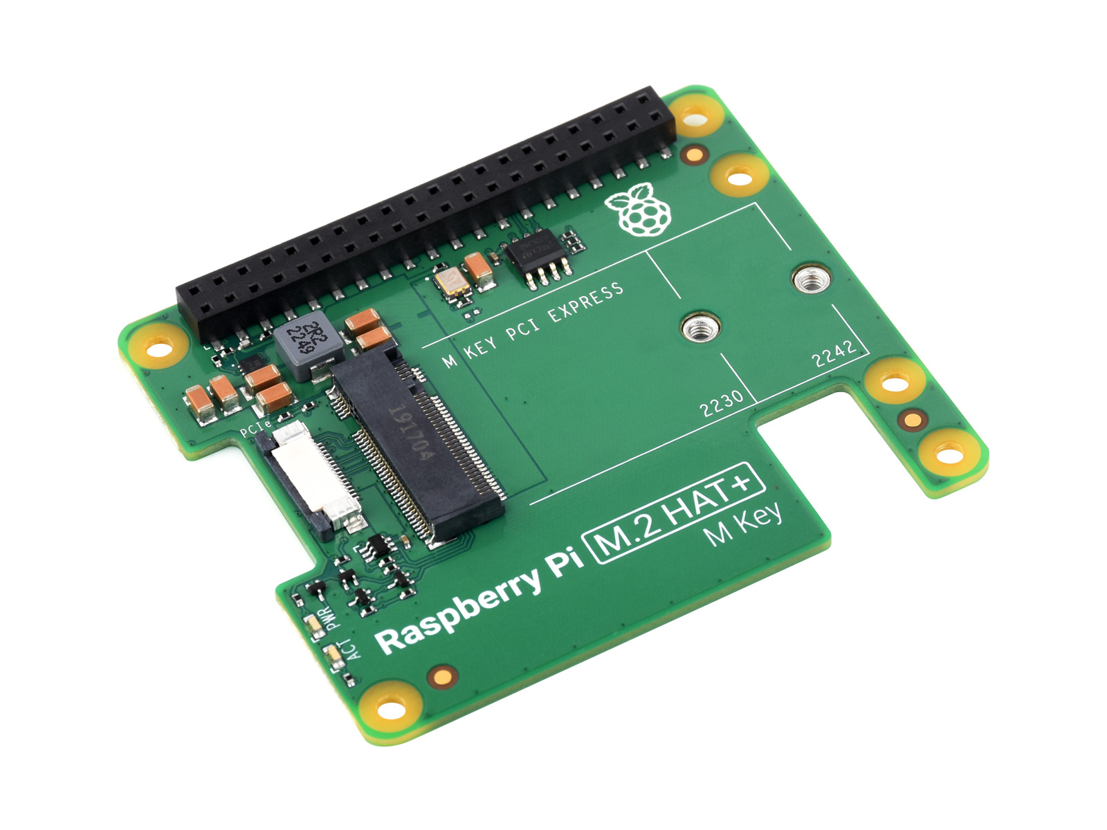 Official Raspberry Pi PCIe To M.2 HAT, Designed for Raspberry Pi 5, HAT ...