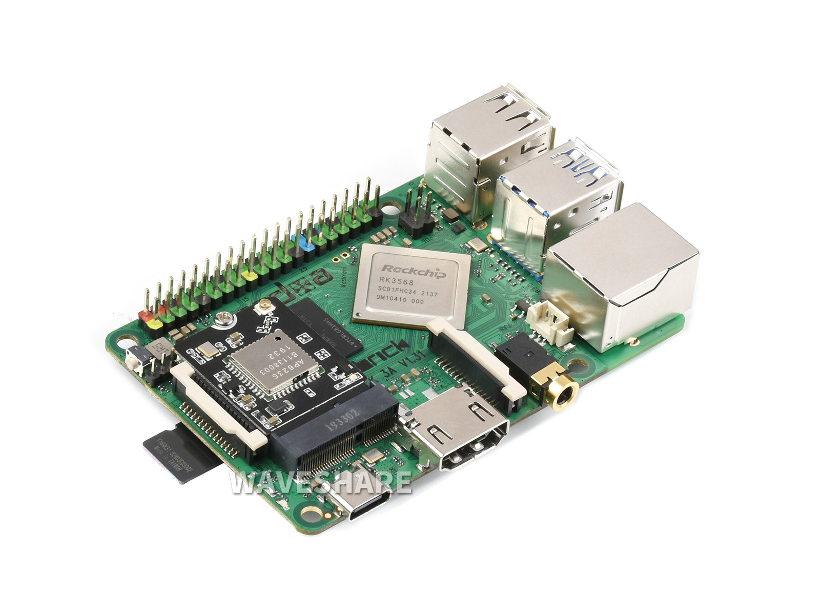 ROCK3 Model A, Credit Card Sized Computer SBC, Based On 