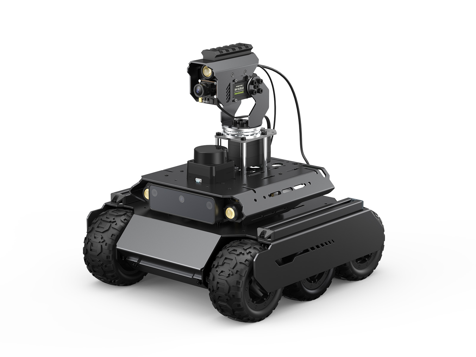 UGVRoverROS2Open-source6Wheels4WDAIRobot,Dualcontrollers,All-metalBody,FlexibleandExpandable,SuitableforRaspberryPi4B/RaspberryPi5